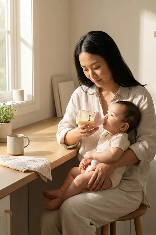 BEVIE 150ml Anti-Colic Bottle | Precision Feeding in Rose Quartz - Bevie