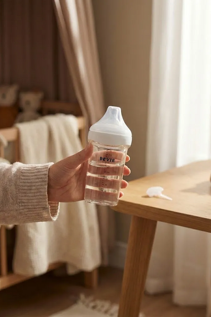 BEVIE 240ml Anti-Colic Bottle | Precision Feeding in White - Bevie